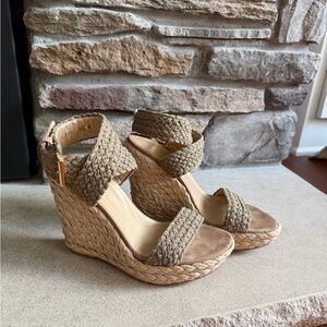 Stuart Weitzman “Alex” crochet Espadrille sandals